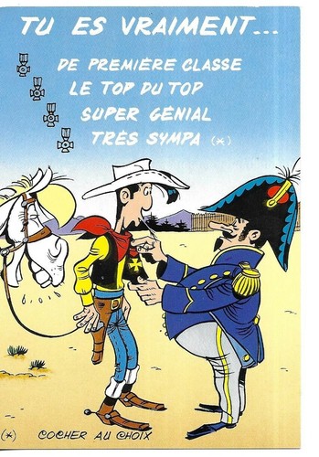 Rare carte postale lucky - /,