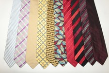 LOT De 10 Cravates En Soie