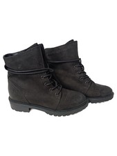 VERA GOMMA Bottes Femme Noir Cuir Lacets (EU 37)