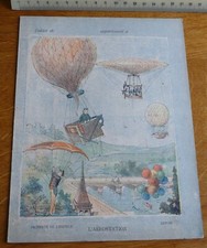 Ancien Protège-cahier Couverture "L'AEROSTATION"