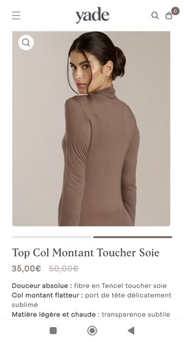 Sous pull col roulé noir - col,