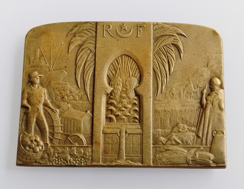 Plaque médaille exposition - plaque,