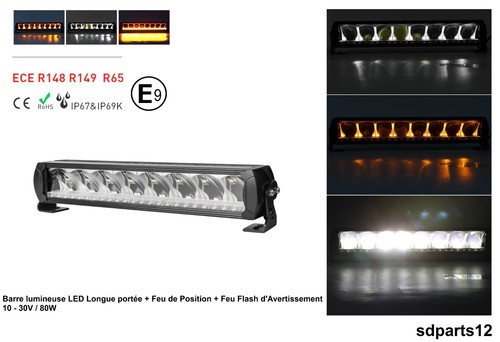 Barre lumineuse led 30v 80w - barre, 10-30v