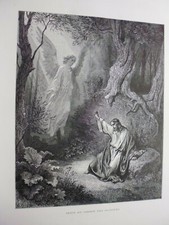  gravures1866:Sainte Bible:Jésus au jardin des oliviers de Gustave Doré 