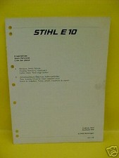 1981 STIHL E10 CHAINSAW PARTS