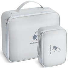 AiQInu Trousse de Secours Vide, 2 Pièces Étanche Sac de Médecine Portable, Tr...