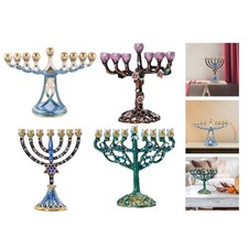 Hanukkah Menorah peinte à la