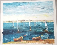 HUILE SUR PAPIER SIGNÉE