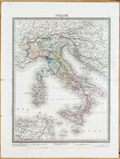 CARTE ANCIENNE ITALIE 19e