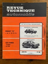 Revue Technique RTA ALFA ROMEO ALFASUD - Nr 346 de 1975 - Évol RENAULT 12
