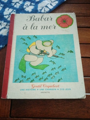 Ancien livre babar mer - ancien, la