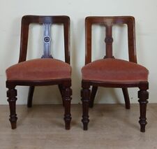 Jolie paire de chaises Anglaises de qualité époque XIXe en acajou vers 1850