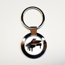 Porte-clés rond musique piano