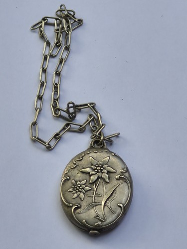 Ancien joli pendentif miroir - ancien,