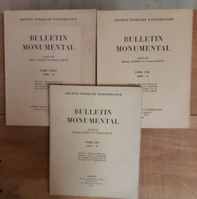 LOT DE 6 BULLETINS MONUMENTAL STE FRANCAISE D ARCHEOLOGIE THIBOUT ET SALET