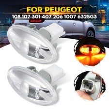 2x Clignotant Repetiteur Latéral Avant pour Peugeot 1007 107 108 206 407 6325G3