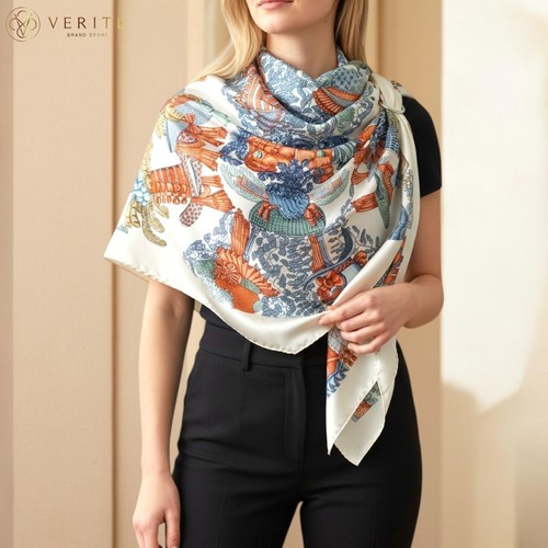 Rare vintage foulard soie - en,