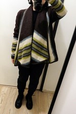 Manteau KENZO en laine mélangée alpaga et mohair marron modèle déposé