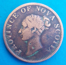 Canada Nova Scotia 1/2 half penny halfpenny 1840 km 3