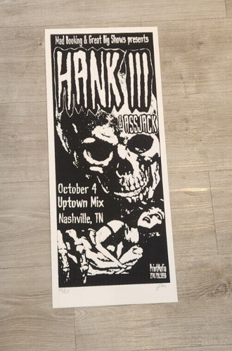 Hank iii and assjack poster - hank,