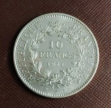 FRANCE - Monnaie de 10 francs argent type HERCULE de 1971 / Rare