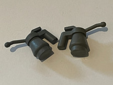 2 x LEGO Dark Gray Minifig Oil