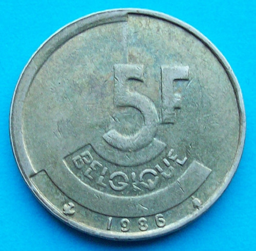 Pièce francs 1986 belge - piÈce,