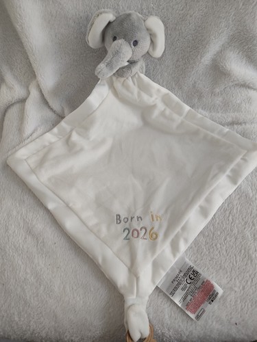 Doudou elephant gris blanc