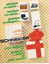 PUBLICITE ADVERTISING  1966   SCHNEIDER   transistors éléctrophones magnétophone