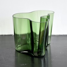 Vase Alvar Aalto Savoy 1986 vert vintage design Iittala rare glass