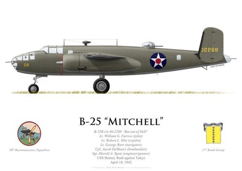 Print mitchell w - b-25, mitchell,