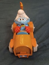 Voiture Schtroumpf Jakks , Peyo, 2008 Et Son Schtroumpf Articulé Et Indépendant 