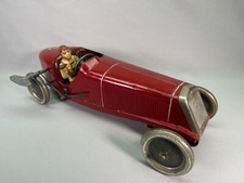 AW024 JEP VOITURE DE COURSE 1930 DELAGE 7393 TOLE LITHOGRAPHIEE 44cm CLE  ROUGE