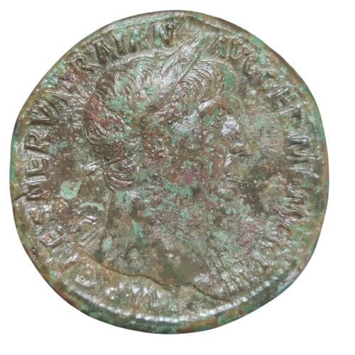 Sesterce trajan 100 rome pax - rome,