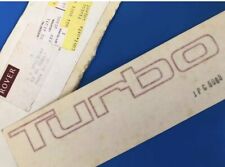 STICKERS AUTOCOLLANT TURBO RENAULT 5 R5 GT R21 ORIGINAL DERNIER EXEMPLAIRE RARE