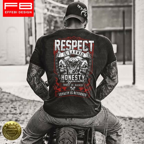 Shirt respect for bikers - t-shirt,