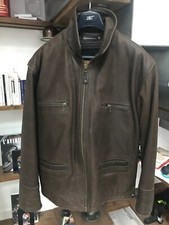 Veste Cuir Épais Marron Homme RedSkins