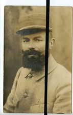 Carte photo militaire. CPA.  Portrait du soldat FELIX THIROUX .24. Prisonnier