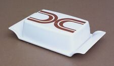 Beurrier vintage SITAP plastique marron déco cuisine table butter dish