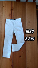 Valeur 69 € Ikks Garçon 8 ans Neuf  pantalon de costume slack gris beige