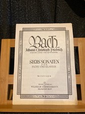 Johann Christoph Friedrich Bach Sonate flûte et piano n°5 partition Zimmermann