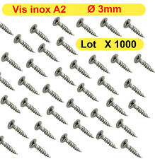 Vis Bois inox A2 Ø 3mm Entièrement Filetée 3x10 3x20 3x25 3x30 3x40 ( x1000 )