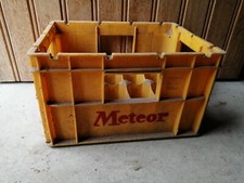 METEOR Ancienne caisse casier 24 bouteilles bière bier Beer Casier Pub
