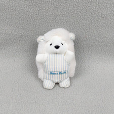 Mini peluche doudou hérisson Vintage TARTINE ET CHOCOLAT 11 cm blanc rayé bleu