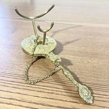 Chauffe-verre ancien en laiton – Réchaud à alcool Belle Époque – Art de la table