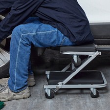 VEVOR Chariot de Visite Tabouret d’Atelier 2-en-1 pour Mécanicien Garage Auto