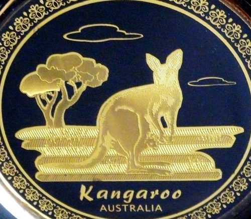 Plat décoratif kangourou - décoratif, noir