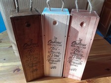 Ancienne Caisse en Bois pour Bouteille de Vin Vide pour offrir.