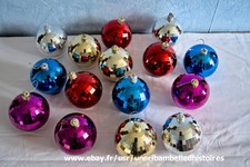 Lot de 15 boules Noël à façettes, Anciennes,  Vintage