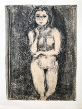 ANDRÉ COTTAVOZ LITHOGRAPHIE ORIGINALE FEMME NU MOURLOT ORIGINAL FRENCH LITHO